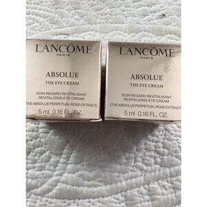 Set of 2 Lancôme Absolue The Eye Cream 5ml*Revitalizing Eye Treatment*Rose*NIB